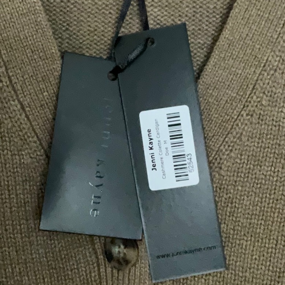 Jenni Kayne Cashmere Colette Cardigan.  Size M. NWT.  Doe. - Picture 2 of 7